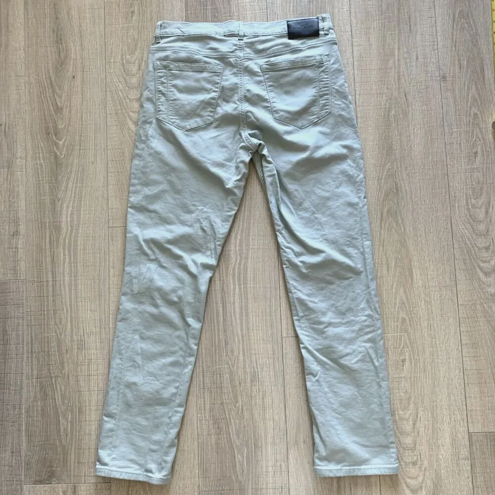 Perry Ellis Mens Slim Fit Casual Chino Pants Stretch Light Blue  33 x 32